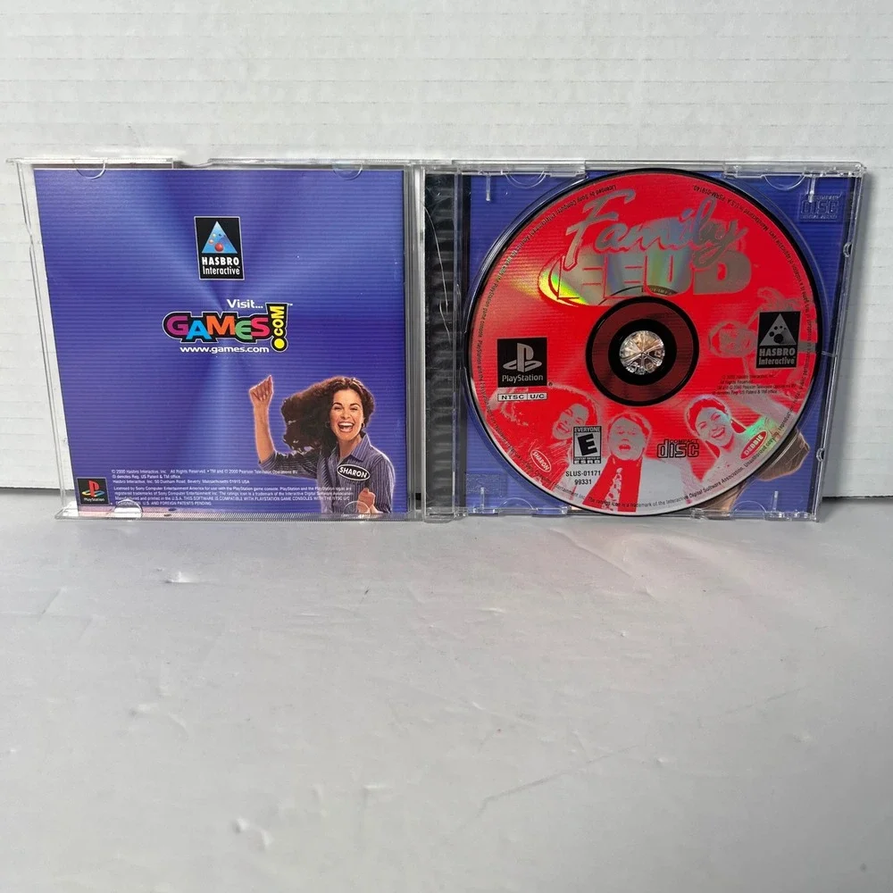 Family Feud Sony PlayStation 1 PS1 2000 Hasbro‎ Interactive SLUS Louie Anderson
